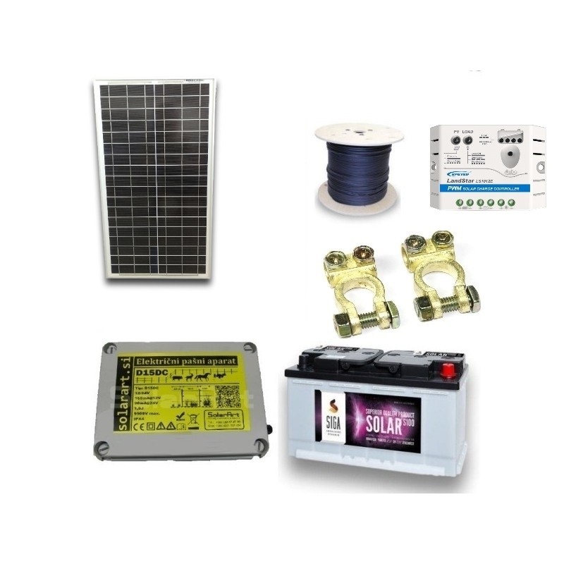 Solar kit for electric fences 1,5 J