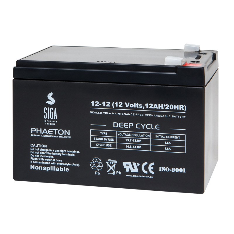 SIGA AGM battery 12Ah, 12V