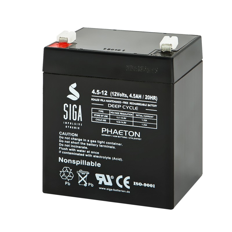 SIGA AGM battery 4,5 Ah, 12 V