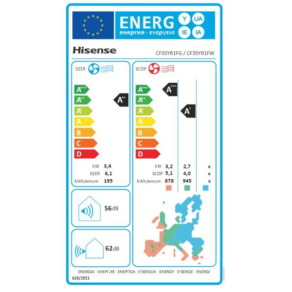 Klimatska naprava HISENSE Expert-SMart 3,4kW