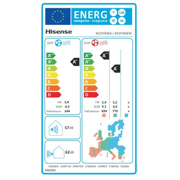 Klimatska naprava HISENSE Hi-cOMFORT 2,6kW